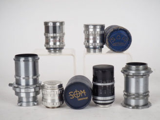 Vente aux enchères Lot de quatre objectifs pour caméra :  - ANGENIEUX type P3 F=75 mm/1:2