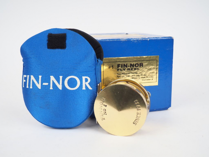 FIN-NOR.NUMERO 1 Diam.3. Moulinet de pêche à la mouche dans sa boite e