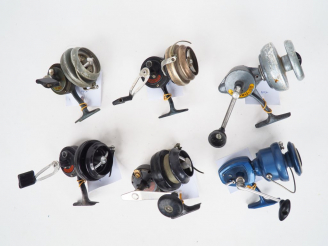 Vente aux enchères Lot de 6 moulinets de pêche dont RU-RECORD, BAM 420. RU-SPORT ...