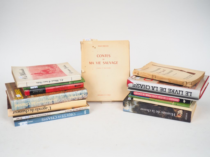 Lot de 15  livres sur la chasse
