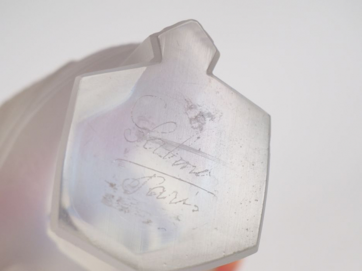 SABINO Sujets en verre moulé  "oiseaux" H. 11 cm