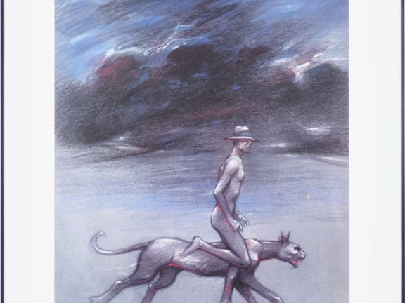 ENKI BILAL. 'Animal'z '. Lithographie, signée et numérotée 102/199. Di