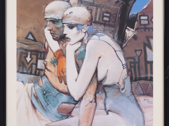 ENKI BILAL. Lot de 5 affiches dont une signée : 'La foire aux immortel