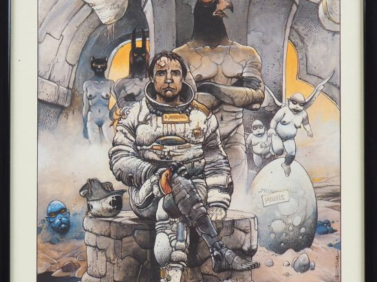 ENKI BILAL. Lot de 5 affiches dont une signée : 'La foire aux immortel