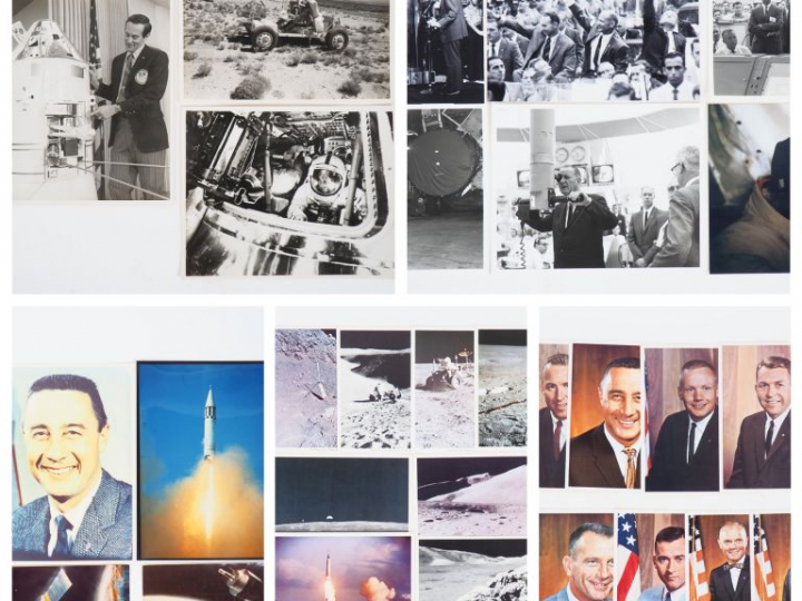 Lot de 15 photographies sur l'espace dont 3 sur la mission Apollo 16 d