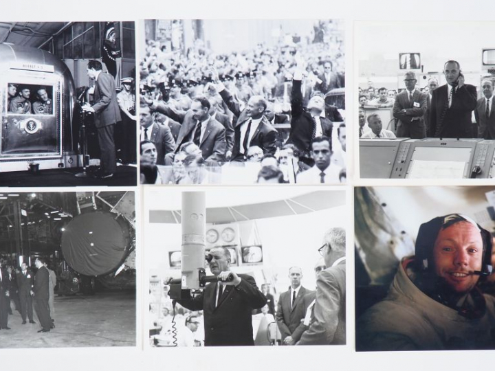 Lot de 15 photographies sur l'espace dont 3 sur la mission Apollo 16 d