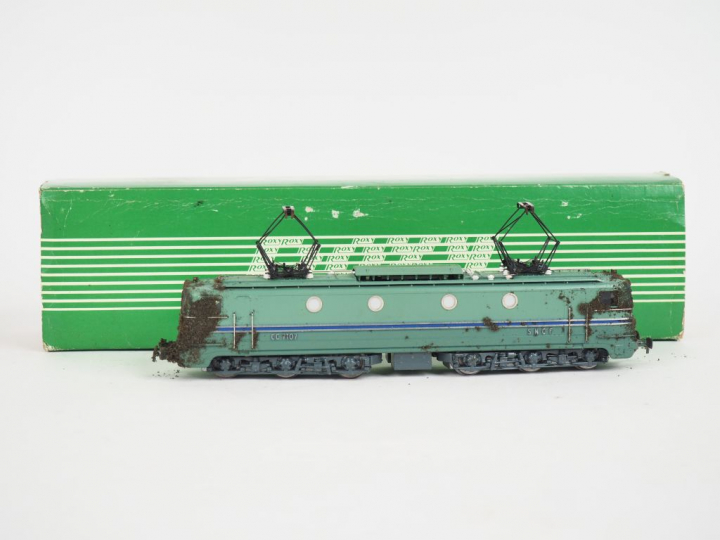 ROXY motrice CC 7107 SNCF série 280 verte dans sa boite d’origine TBE.