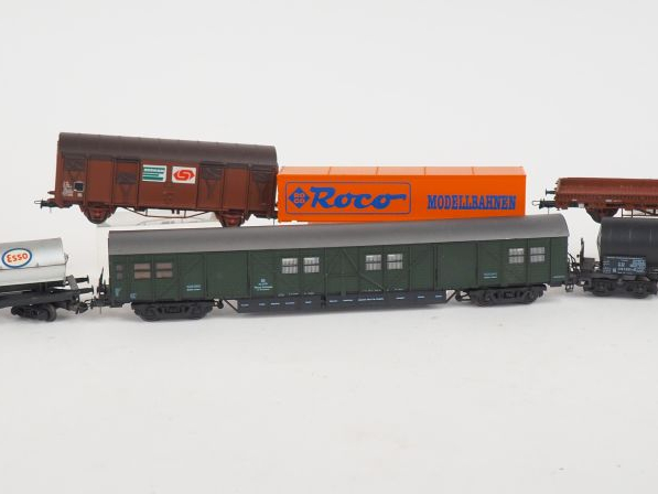 ROCO HO lot de wagons de marchandises HO 5 pièces sans boite on y join