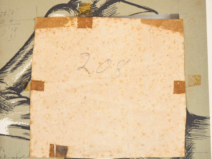 Ecole françaie XIXème. "Paysage animé à l'antique". Dessin. Dim, 10,5 