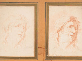 Vente aux enchères « Etudes de visage de jeune femme » Deux gravures à la manière de la s