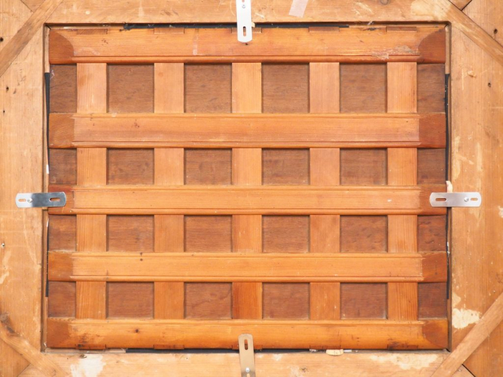 Dans le goût de MOLENAER. "Scène d'auberge" Panneau de chêne parqueté 