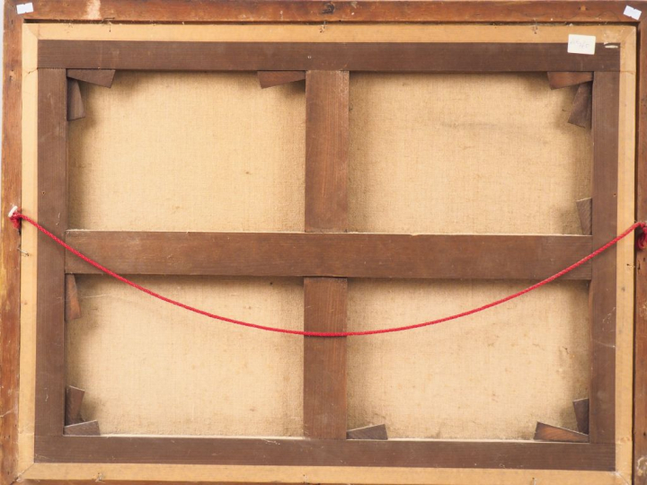 Ecole française dans le goût du XVIIIème. "Natures mortes". Paire d'hu