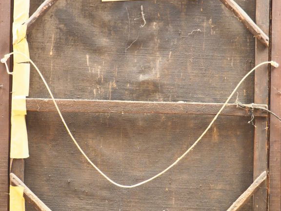 Ecole française XVIIIème. "Portrait de femme à la couronne et à la gui