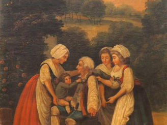 Vente aux enchères Ecole française fin XVIIIème - début XIXème. "L'art d'être grand-paren