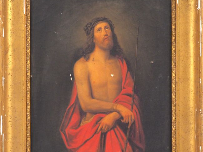 Ecole française début XIXème d'après MIGNARD. "Christ à la couronne d'