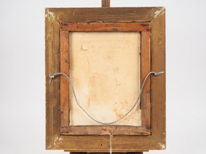 Ecole française XIXème. "Portait de prophète". Huile sur toile. Dim. 4