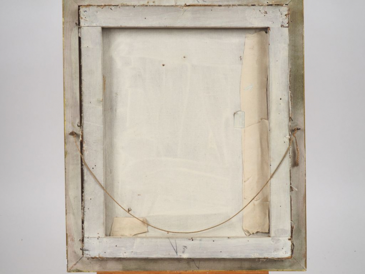 Ecole française XIXème. "Portrait de religieuse". Huile sur toile. Dim