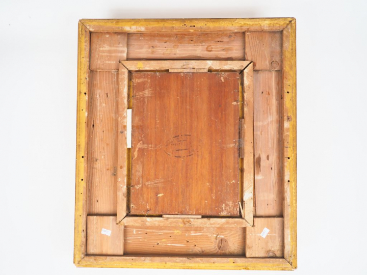 BONNIER. "la jeune paysanne". Huile sur panneau, signée au milieu à ga