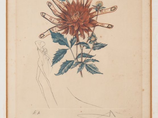 Salvador DALI. Epreuve d'artiste signée en bas à droite. Dim. (à vue) 