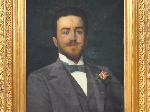 A. DRUET. "Portrait d'Albert Saleza, tenor à l'opéra de Paris". Huile 