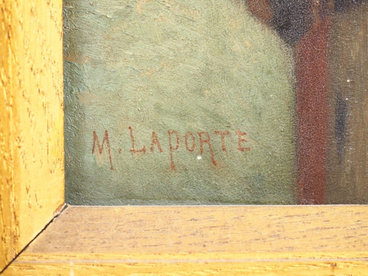 M. LAPORTE. "Portrait de magistrat". Huile sur panneau. Dim. 30,5 x 22