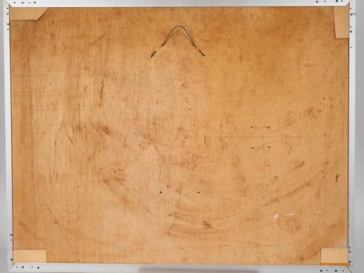 PAGES. "Taureau de combat et chevaux". Dessin signé en haut à gauche. 