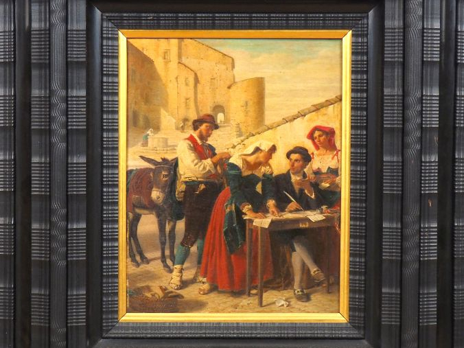 Jacques PILLIARD. "Le notaire". Huile sur toile. Dim. 41 x 32 cm.