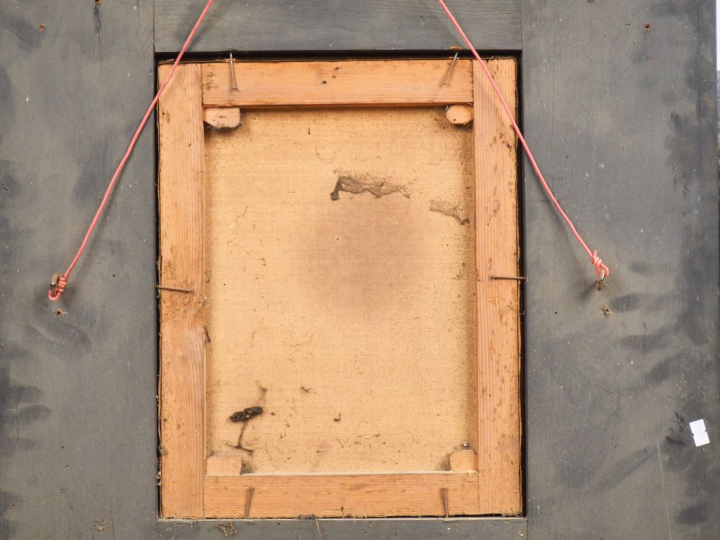 Jacques PILLIARD. "Le notaire". Huile sur toile. Dim. 41 x 32 cm.