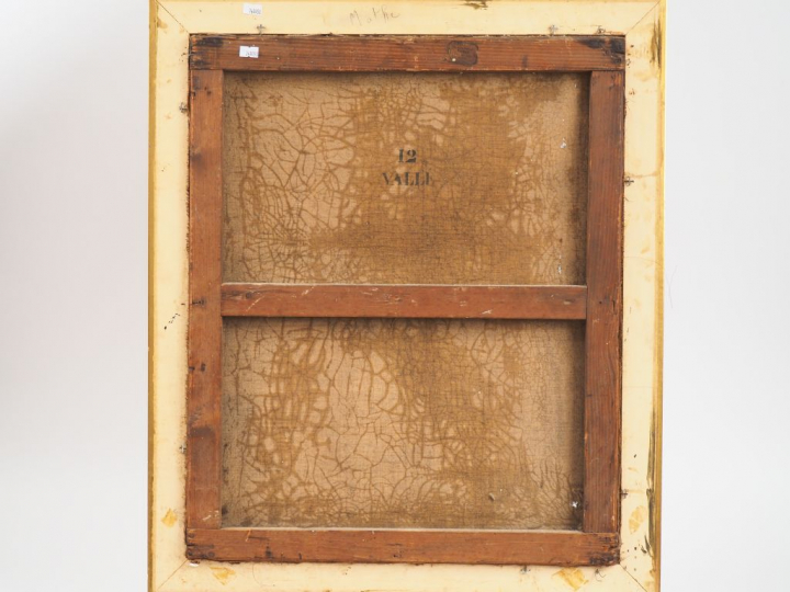 Eugène RENOUARD. "Portrait de jeune fille". Huile sur toile, signée en