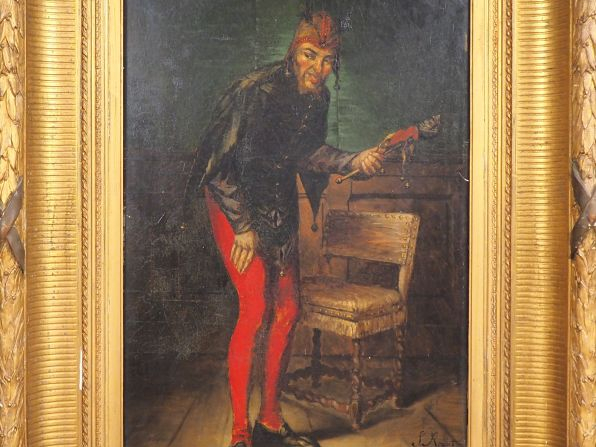 Ferdinand ROYBET. "Rigoletto". Huile sur panneau, signée en bas à droi