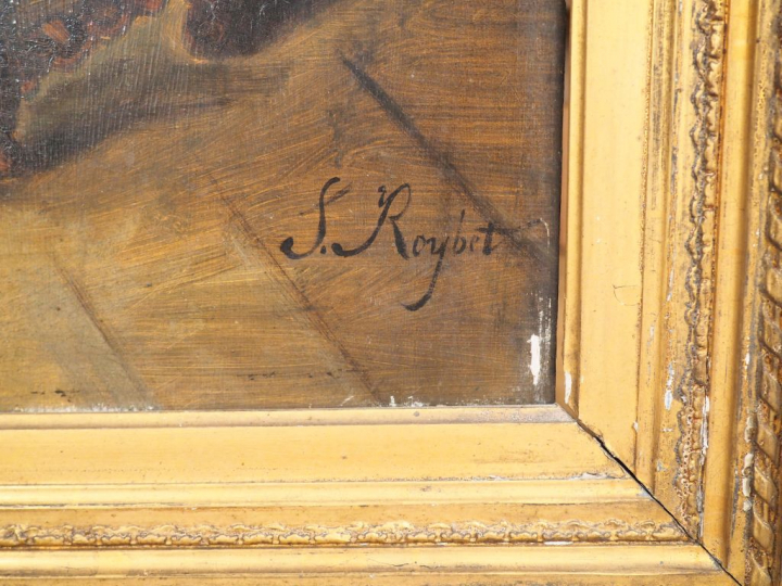 Ferdinand ROYBET. "Rigoletto". Huile sur panneau, signée en bas à droi