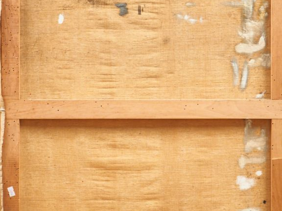 P. TROY. "Nu de dos". Huile sur toile, non signée Dim. 77 x 64,5 cm.