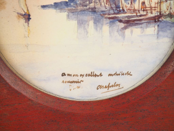 Ecole française fin XIXème début XXème. "Paysages de bord de mer dans 