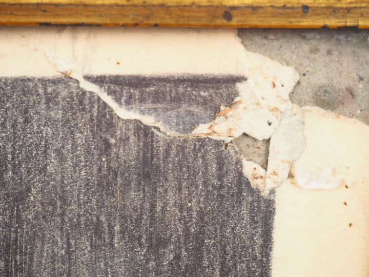 Ecole française Xxème. "Portrait de Gainsbourg et sa fille". Dessin mo