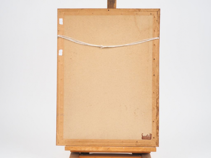 Ecole française XXème. "Nue de dos". Dessin signé en bas à droite et d