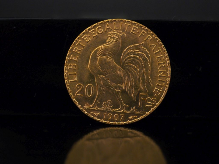 Pièce de 20 Francs or, 1907. FRAIS ACHETEUR 10% HT.   