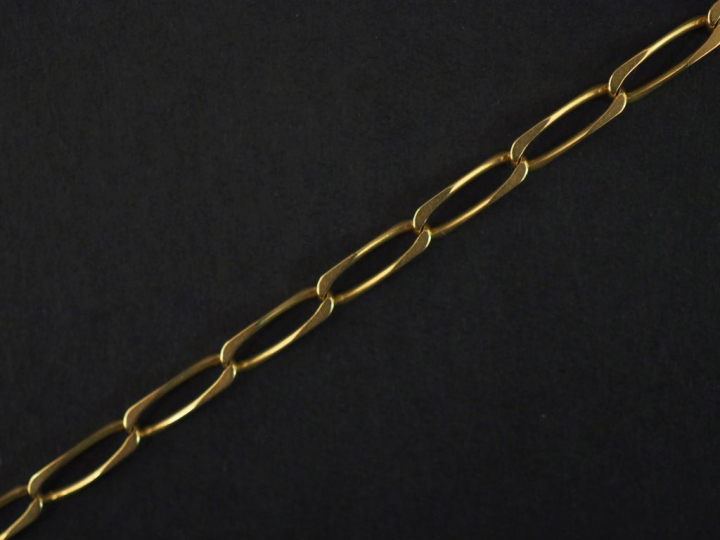 Bracelet souple en or jaune, maille cheval. Long. 21 cm Poids. 5 g (fe