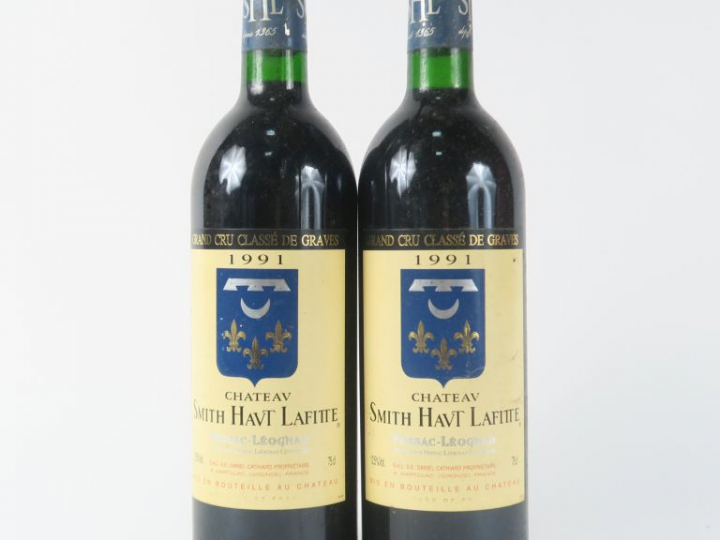 2 BOUTEILLES CHÂTEAU SMITH HAUT LAFITTE GCC GRAVES - 1991 - BG