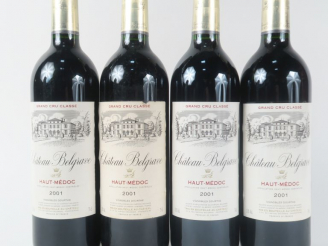 Vente aux enchères 4 BOUTEILLE CHÂTEAU BELGRAVE GCC HAUT MEDOC - 2001