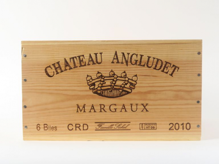 6 BOUTEILLES CHÂTEAU ANGLUDET MARGAUX - 2010 - CBO