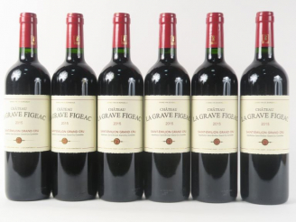 Vente aux enchères 6 BOUTEILLES CHÂTEAU LA GRAVE FIGEAC GC ST EMILION - 2015