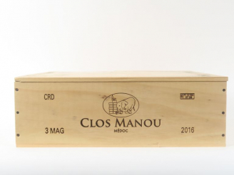 Vente aux enchères 3 MAGNUMS CLOS MANOU MEDOC - 2016 - CBO