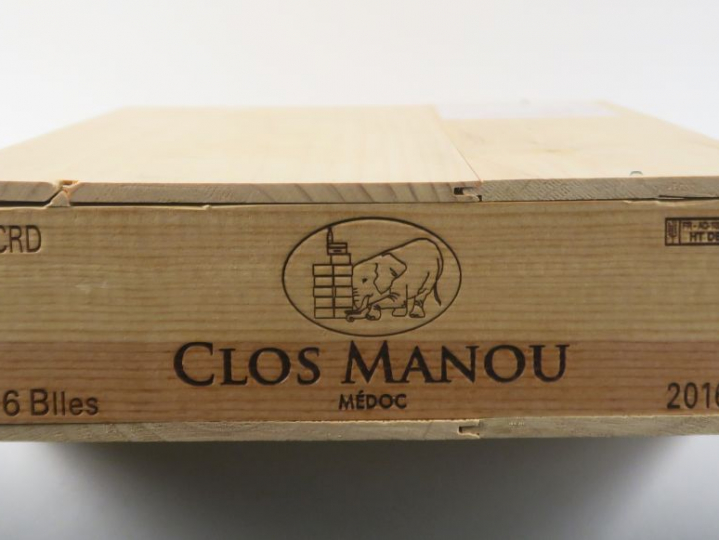 6 BOUTEILLES CLOS MANOU MEDOC - 2016 - CBO