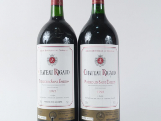 Vente aux enchères 2 MAGNUMS CHÂTEAU RIGAUD PUISSEGUIN ST EMILION - 1 de 1995 - 1 de 1997