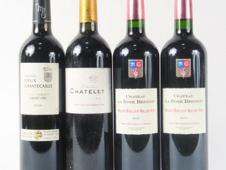Vente aux enchères 4 BOUTEILLES GC ST EMILION : 1 CHÂTEAU LA ROSE BRISSON 2016 - 1 VIEUX 