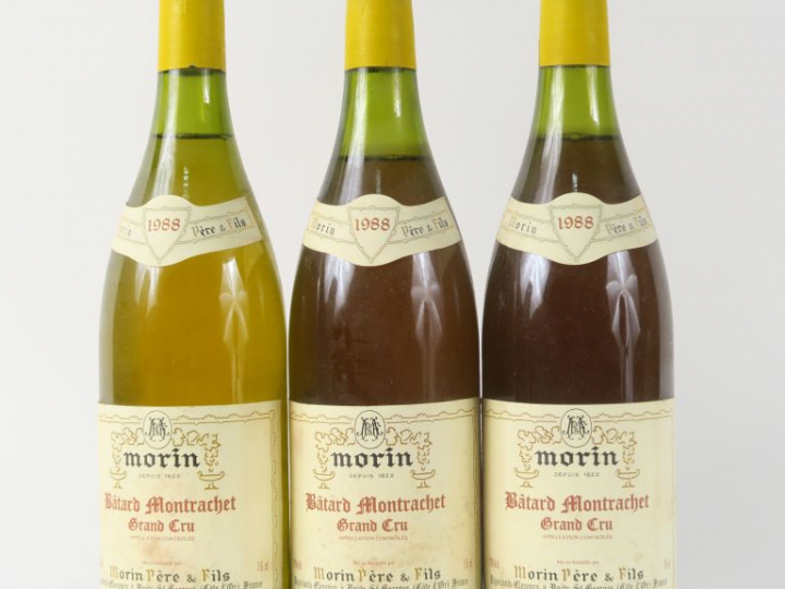 3 BOUTEILLES BATARD MONTRACHET GC MORIN - 1988