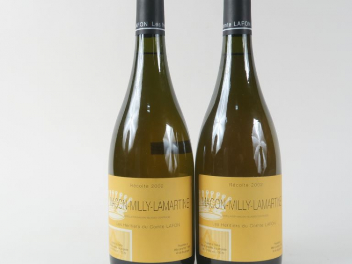 2 BOUTEILLES MACON MILLY LAMARTINE LES HERTIERS DU COMTE LAFON - 2002