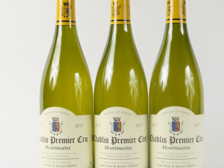 3 BOUTEILLES CHABLIS 1er CRU 'MONTMAINS' DROIN - 2017