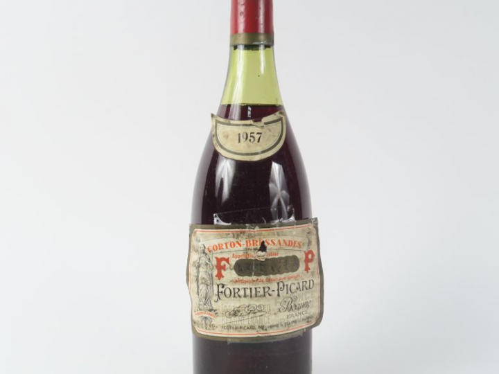 1 BOUTEILLE CORTON BRESSANDES FORTIER PICARD 1957 - 4 CM/EA