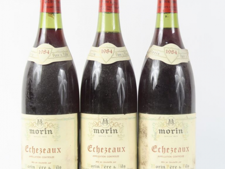 3 BOUTEILLES ECHEZEAUX MORIN - 1984